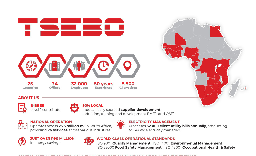 Tsebo Facilities Solutions – Operational efficiency for your business